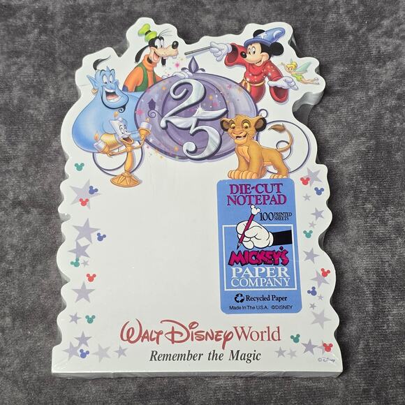 Walt Disney Die Cut Notepad 25th Anniversary Snow White & 7 Dwarfs Note Pad Set - Picture 6 of 10